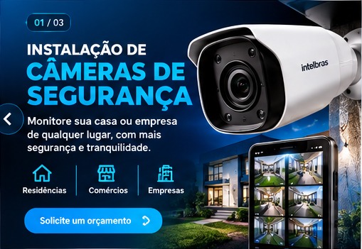 Instalação de câmeras de segurança
